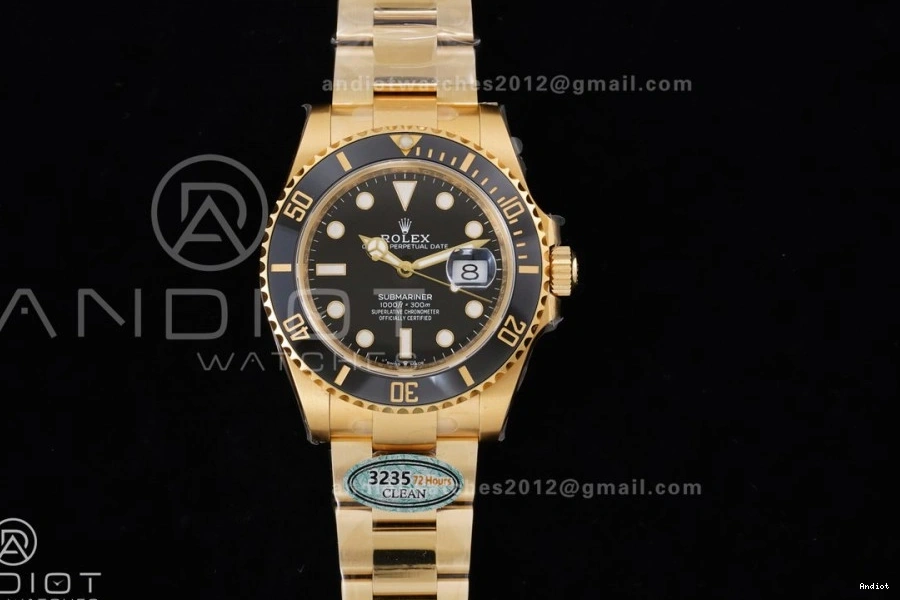 Bracelet On LN Best 1:1 Dial Black YG Submariner Edition 126618 YG SH3235 Clean 0407